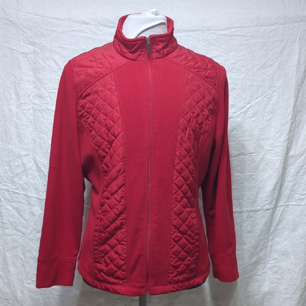 Style & Co Red Jacket with Quilted Design